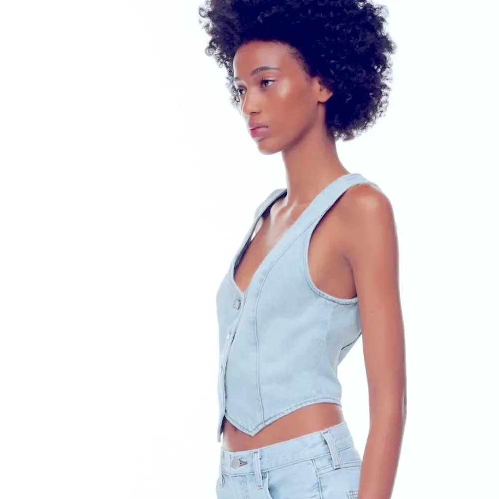 NWT Women's Go- Go Tate Denim Vest - Picture 3 of 8